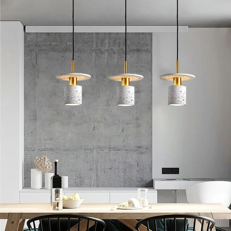 

Nordic Marble Pendant Light Restaurant Bar Terrazzo Pendant Lamp Chandelier Modern Decorate Bedroom Bedside Stone Chandelier