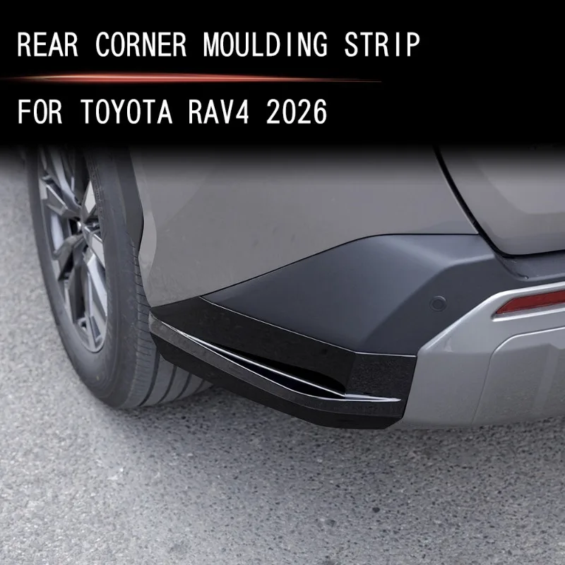 

For Toyota RAV4 2026 ABS Car Rear Bumper Corner Trim Strip Scratch-resistant and Wear-resistant Trim Car Accessories