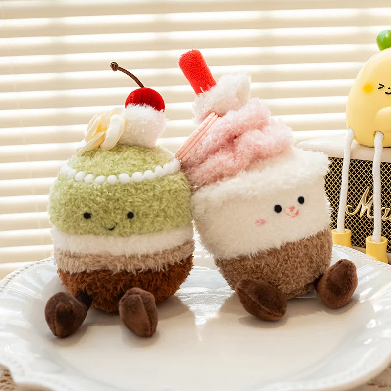 Colección de juguetes de peluche de postre suave, bonito pastel, muñecos de peluche suizos, bolso Adorable, abalorio y decoración del hogar, regalos de cumpleaños, decoración del hogar