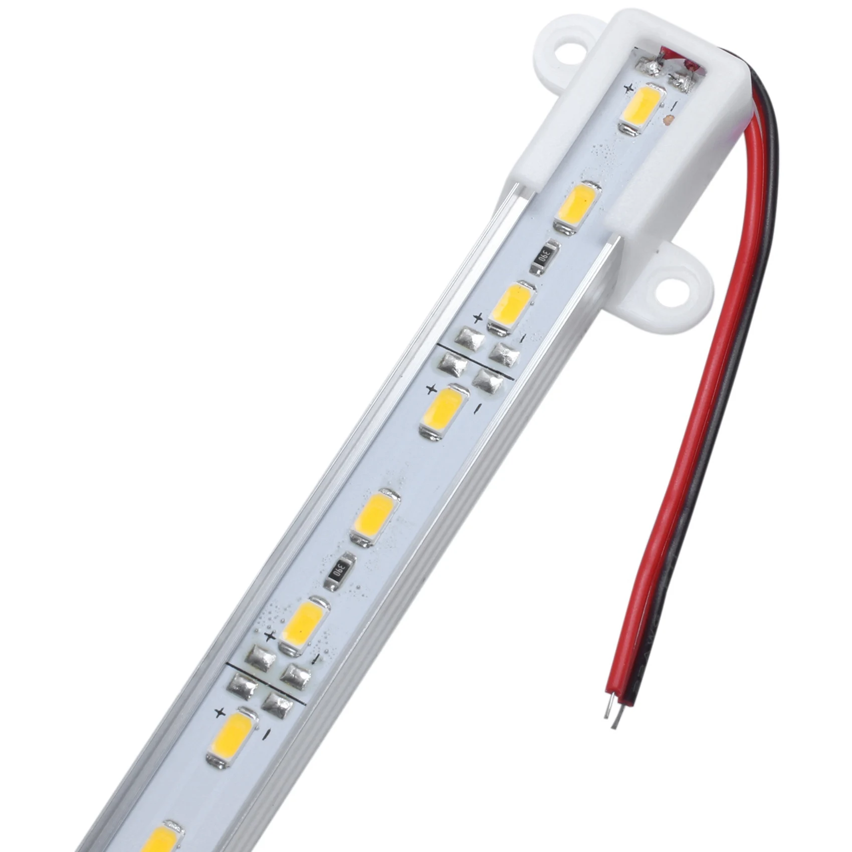 ABKW-4X 50CM 12V 36 LED 5050 SMD Hard Strip Bar Light Aluminum Rigid Warm White