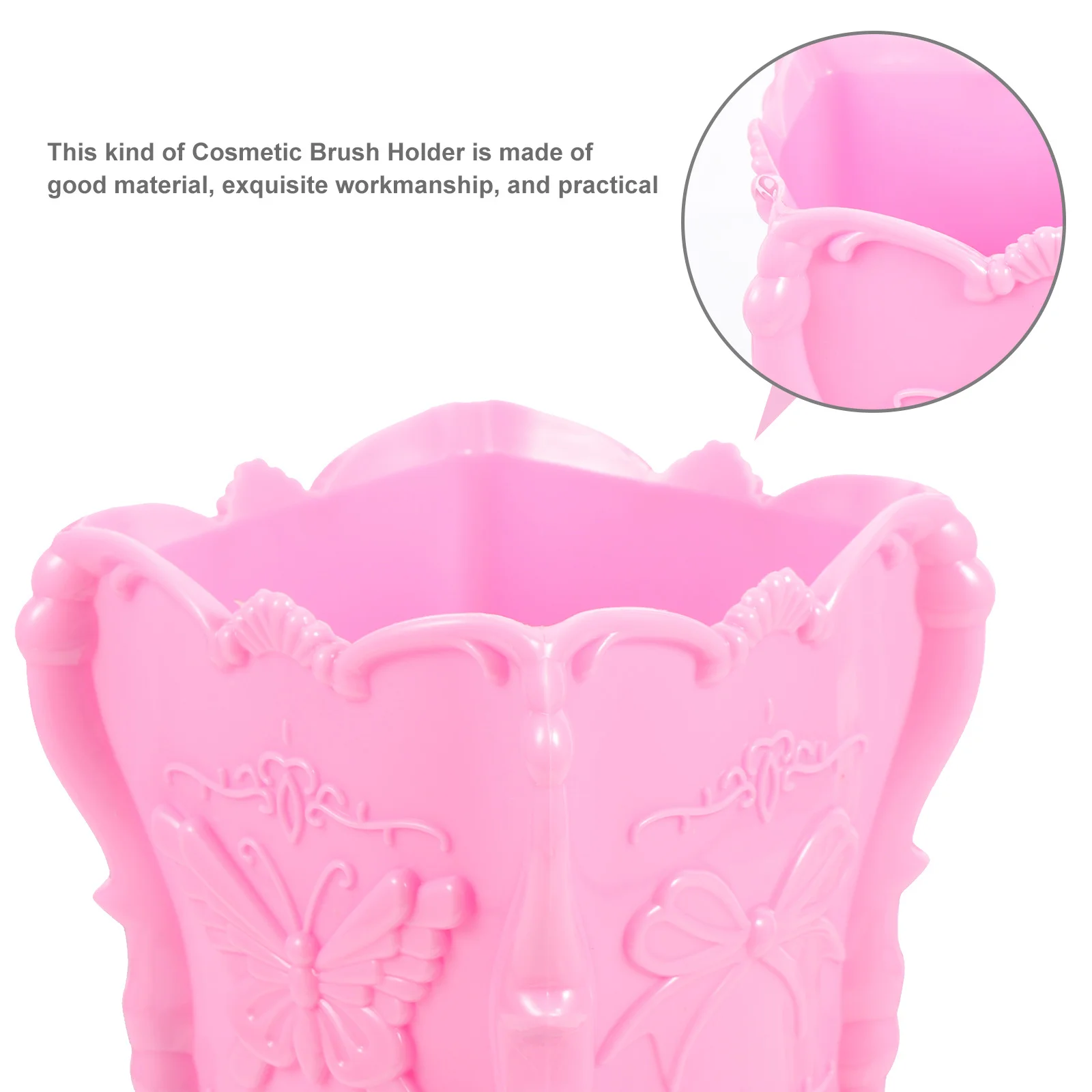 2 قطعة حامل فرشاة للمكياج حاوية تخزين شفافة كبيرة مفتوحة لمستحضرات التجميل قلم أحمر الشفاه منظم سطح المكتب #6