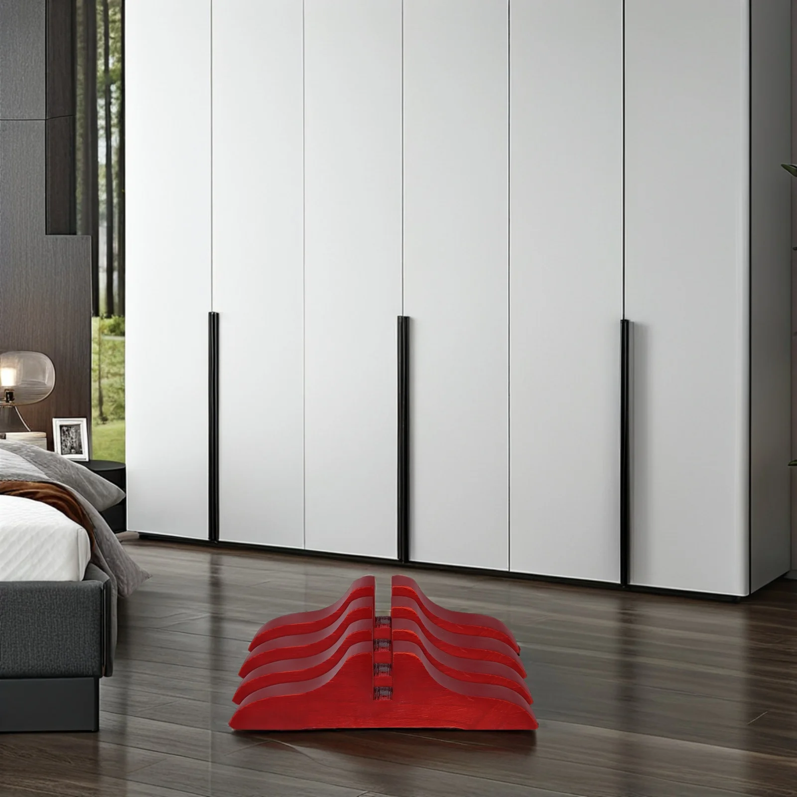 

4pcs Screen Base Wooden Room Divider Support For Privacy Screens Partition Panels, Easy Install Space Saving Design Home Office