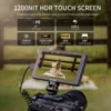FEELWORLD-DSLRカメラフィールドモニター、p6xl、アルミニウム内蔵バッテリー、高輝度、4K HDMI、6インチ、1200nit 4
