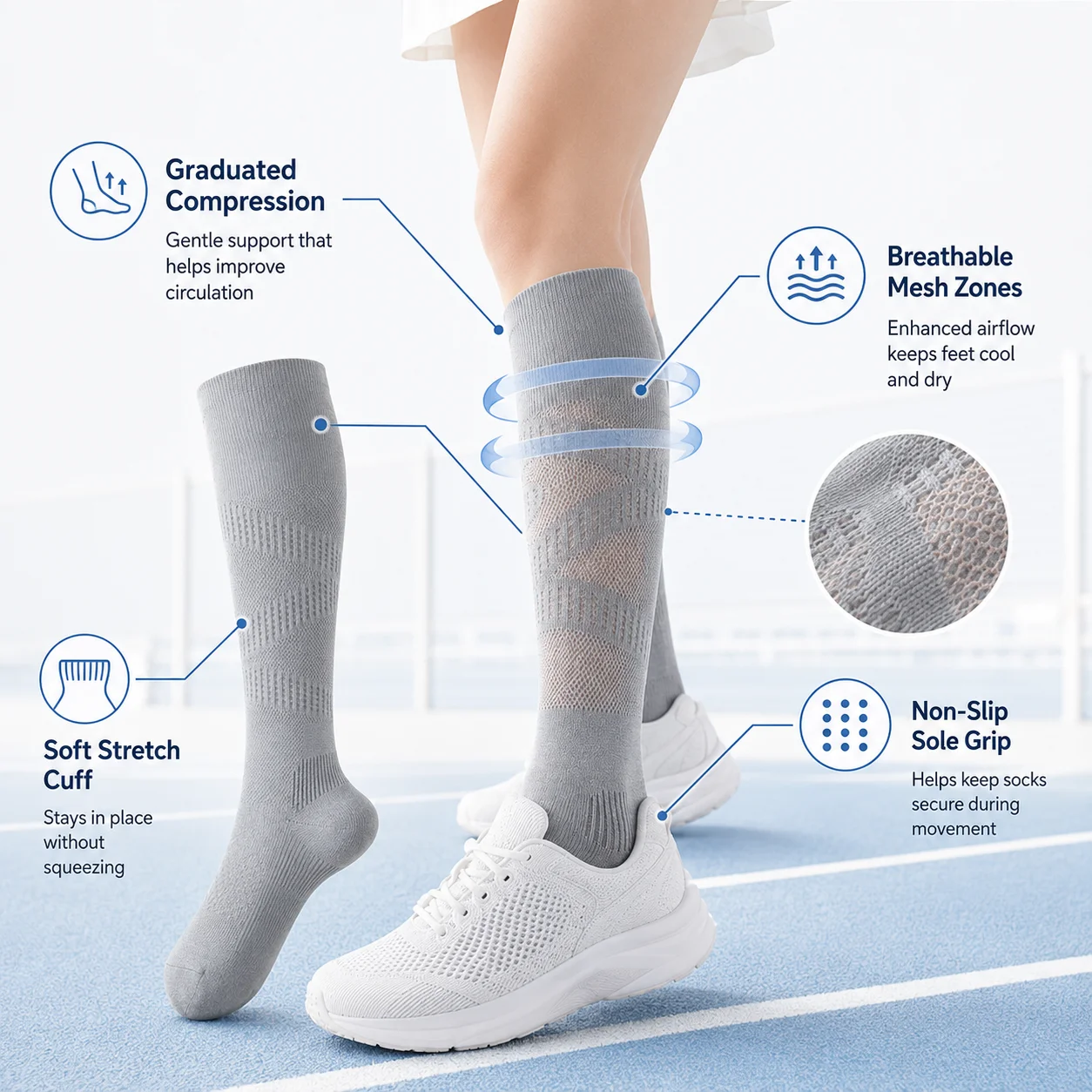 5 pares de meias femininas de - Ankle Support Badminton avaliação e preço