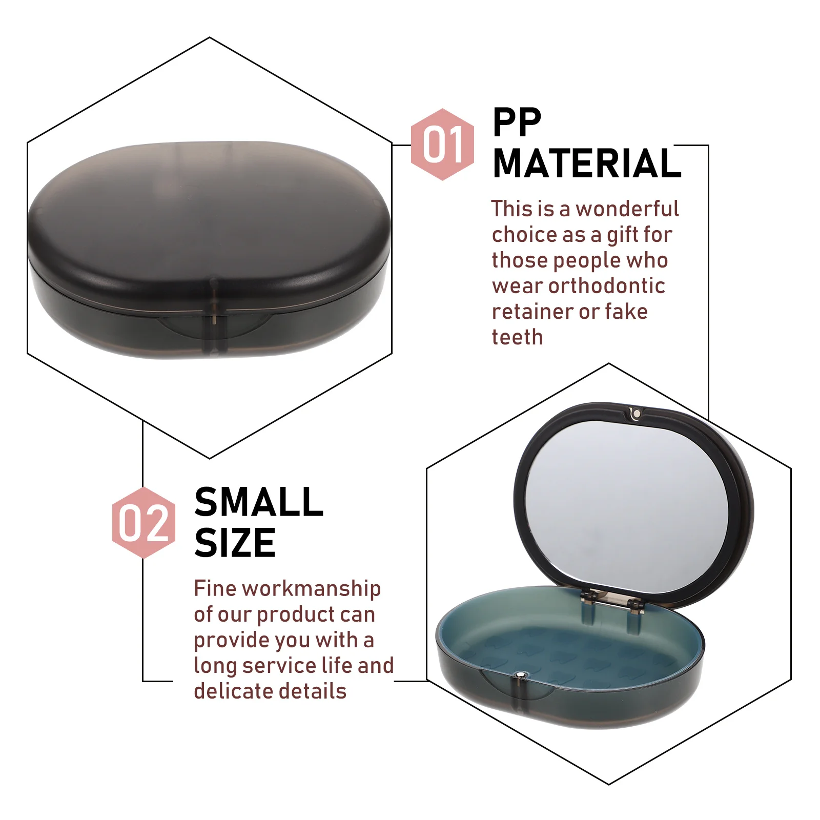 1 مجموعة حامل أسنان محمول حافظة التجنيب المتينة تخزين منزلي مريح ملحقات السفر لتقويم الأسنان #4