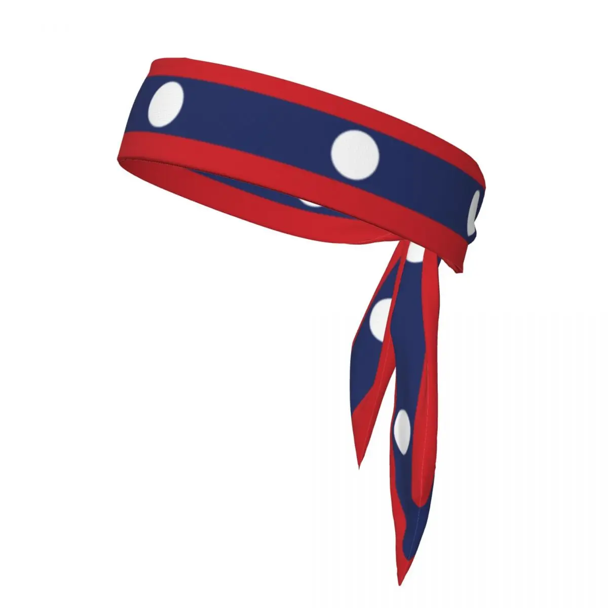 Laos Flag Head Tie Sports Headband Athlete Sweatbands Head Wrap For Working Out Running Yoga