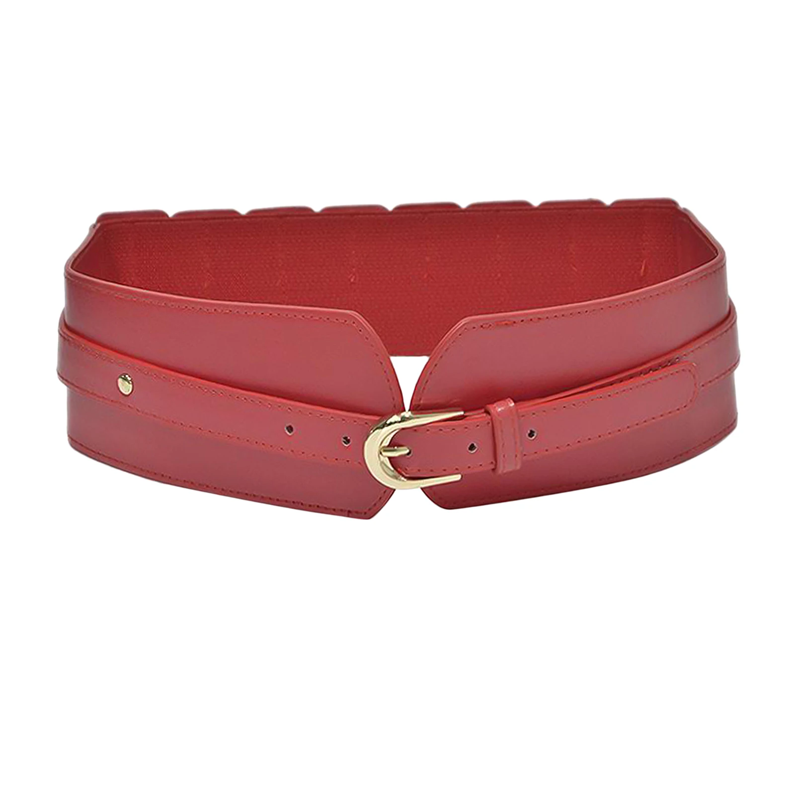 Women Wide Waist Belt Adjustable PU Leather Corset Cinch Elastic Waistband Fashion Accessory for Dress Outfit