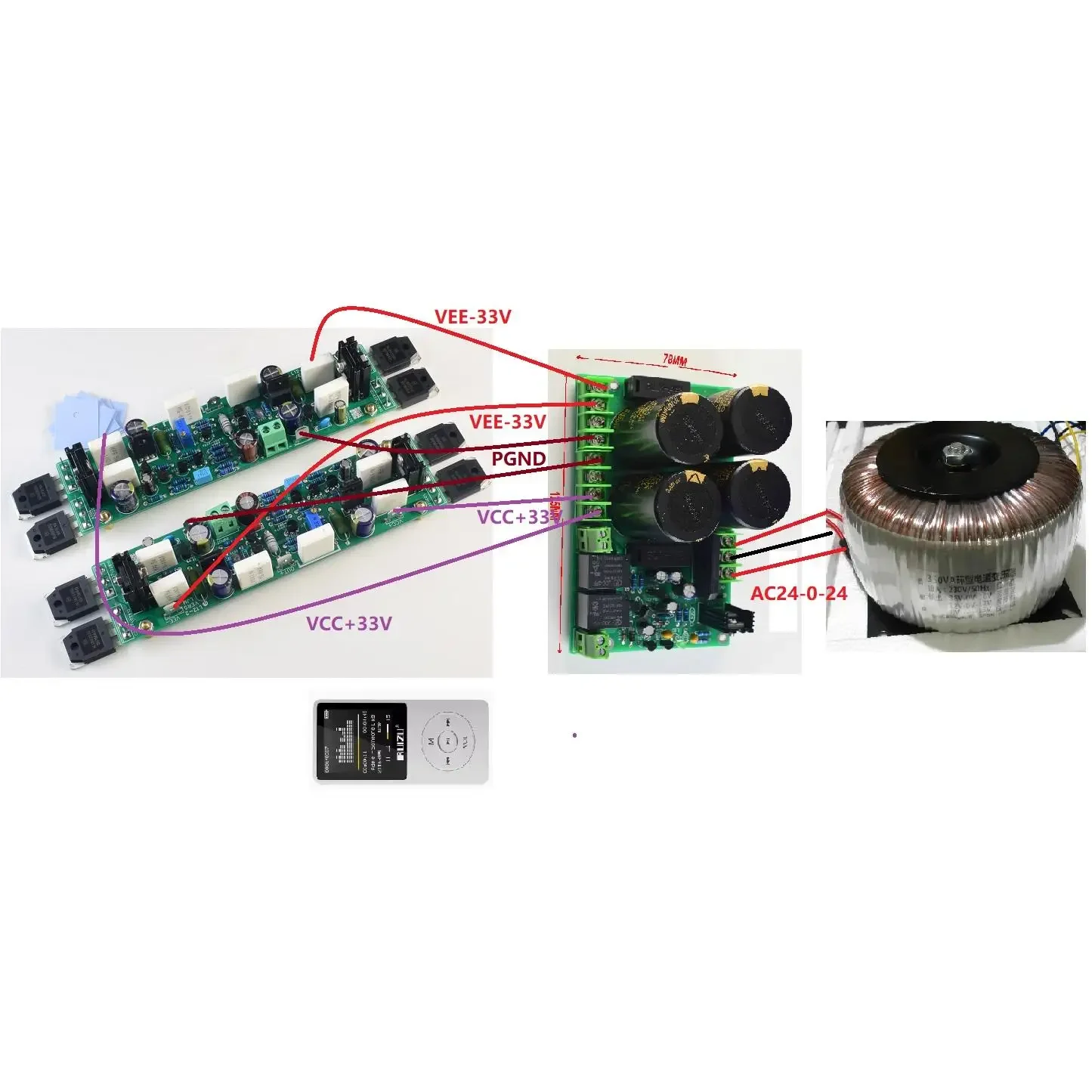 LJM L12-2 VER5 Комплект усилителя мощности DIY Плата усилителя мощности звука Двухканальный усилитель со сверхнизким искажением LJM L12-2 VER5 Комплект усилителя мощности DIY Плата усилителя мощности звука Двухканальный усилитель со сверхнизким искажением