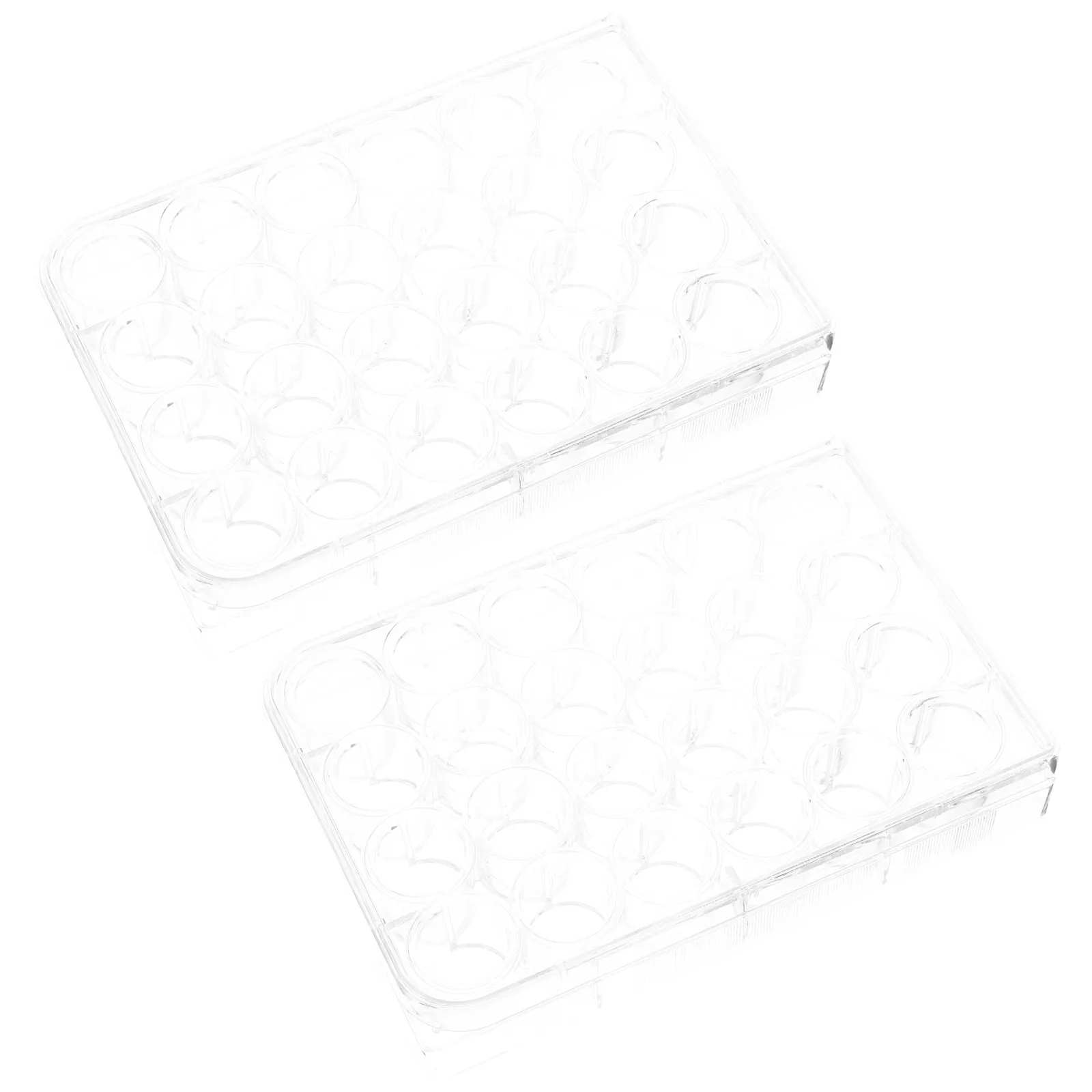 Plaques de culture cellulaire en plastique transparent, 2 pièces, adaptées à la recherche en laboratoire, expérience scientifique fiable