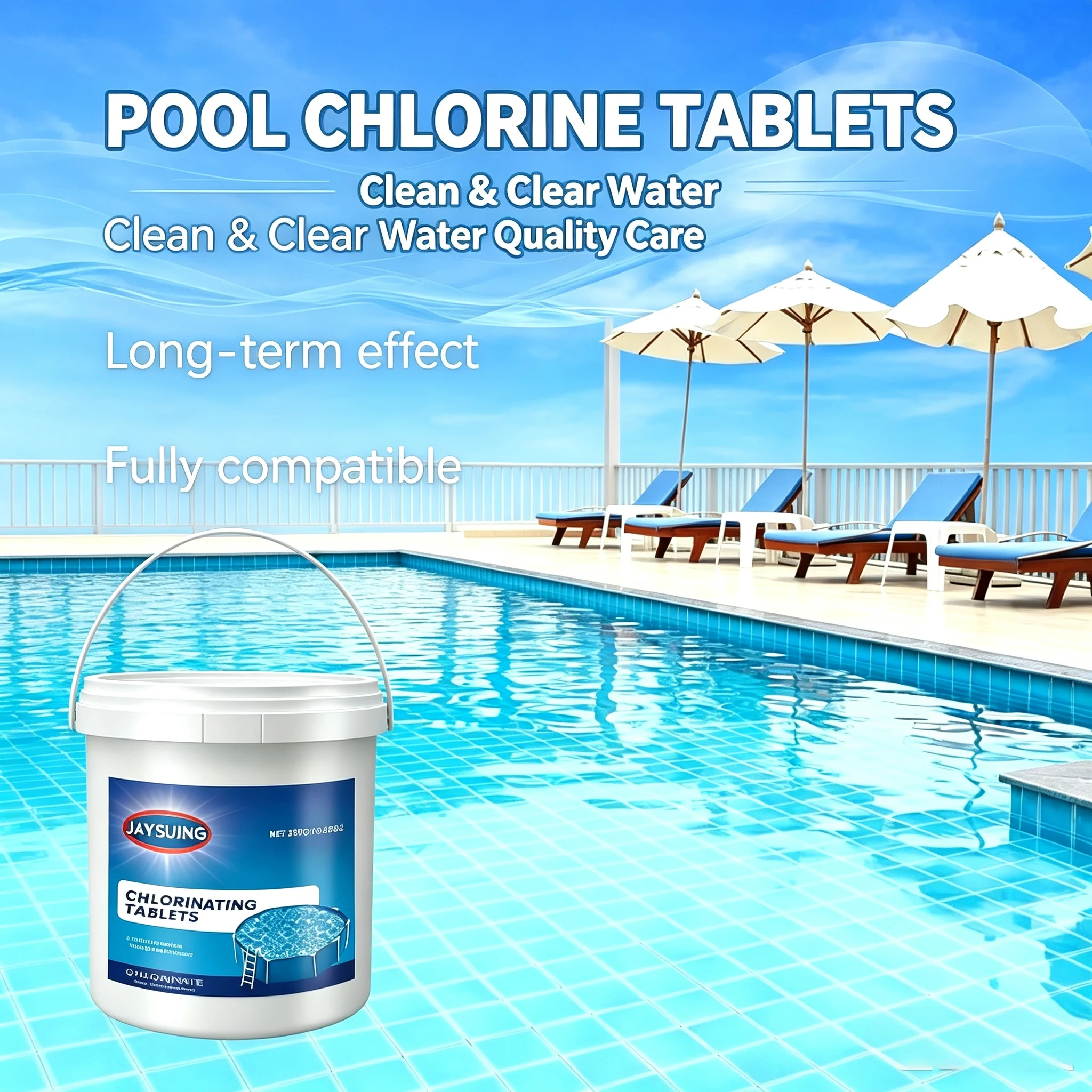 Pool Effervescent Tablets Swimming Pool Spa Hot Tub Water Clarifier Long Lasting Water Quality Care For Above Ground Pools 300g