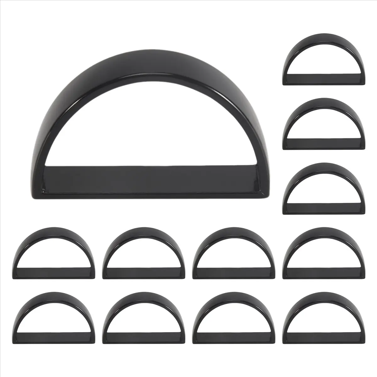 A45I Napkin Rings of 12,Napkin Rings Decor for Valentine,Mother'S Day,Thanksgiving,Christmas,Anniversary Dinners Black