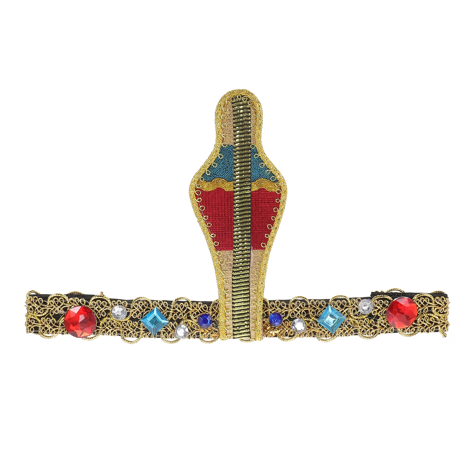 

1pcs Snake Headdress Headband Egyptian Queen Hair Accessories Halloween Party Supply Golden Color Festival Decor Stage