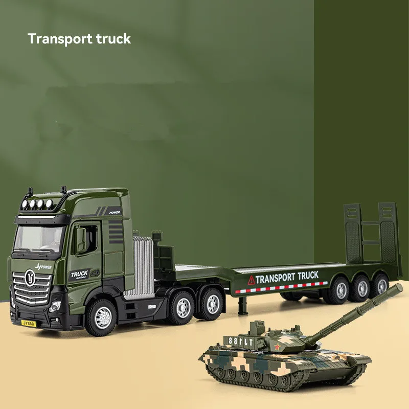 1: 50 alloy pull back flat transport vehicle model,original packaging engineering transport vehicle toys,wholesale