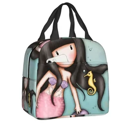 Custom Santoro Gorjuss Cartoon Lunch Bag Women Warm Cooler Insulated Lunch Boxes for Kids School Fruit Fresh Storage Bag