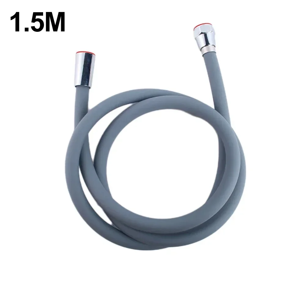 1pcs 1.5M Flexible Tube High Pressure Faucet Silicone Powerful Faucet Tap Shower Hose Extension Pipe Plumbing Bathroom Hardware