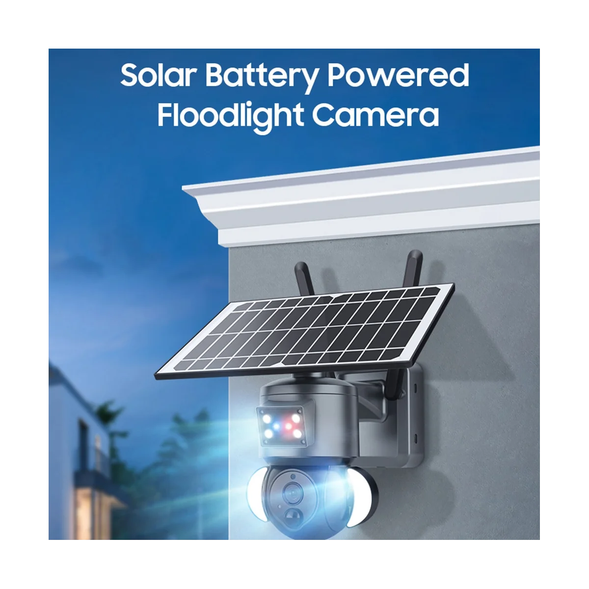 3MP Solar Surveillance Cameras High Definition Video Surveillance Outdoor Waterproof Security Cams A