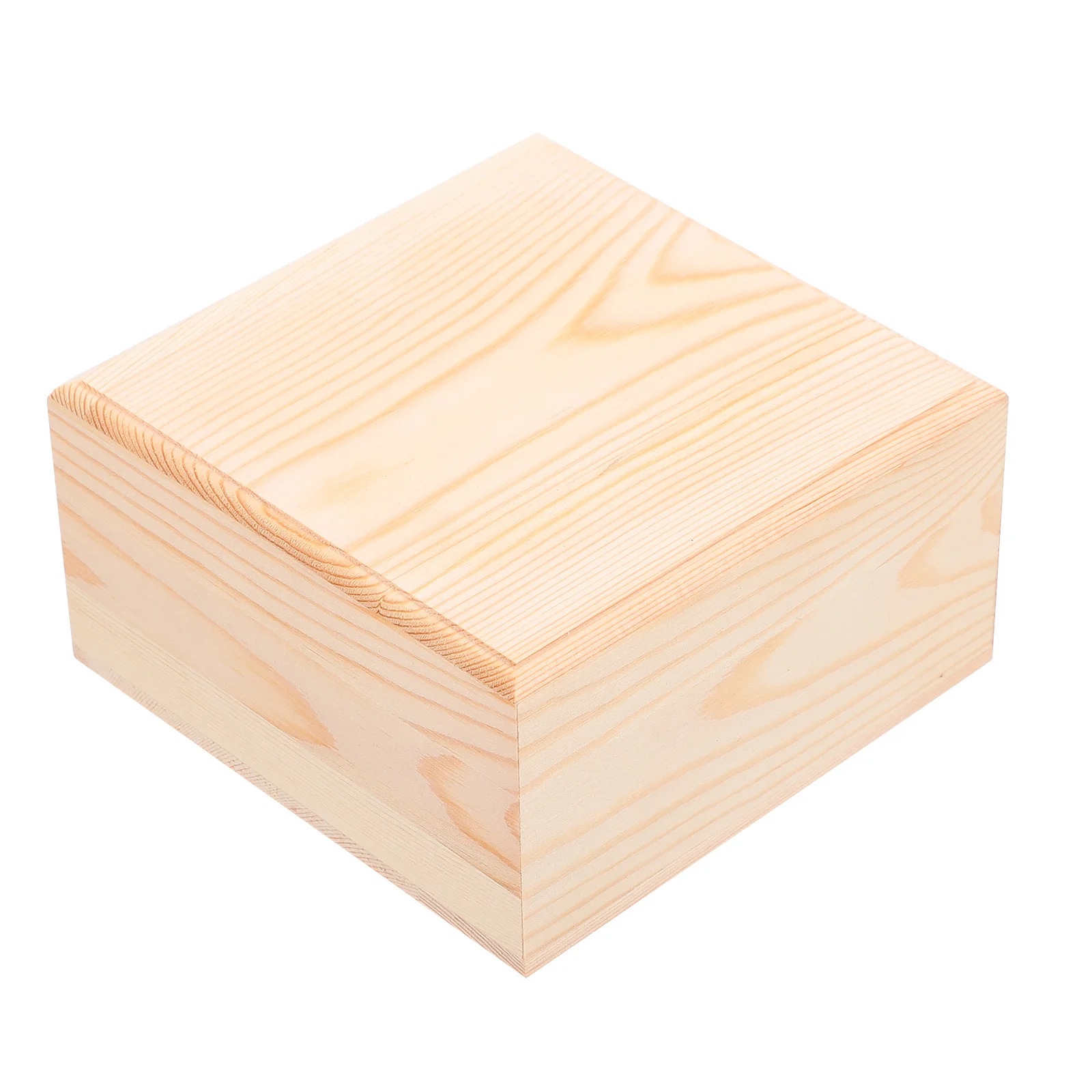 

Square Wooden ganizer Home Desk Pine Wood Container Lid Sundries Storage Box Home ganizer Jewelry Office Supplies
