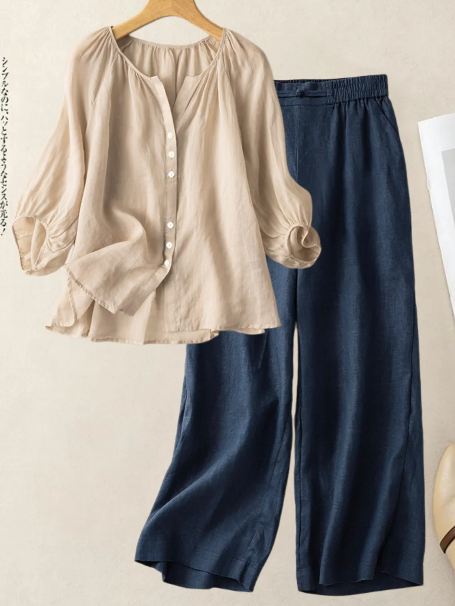 Elegancki lniano-bawełniany ko – Linen Pant Wide recenzja i cena
