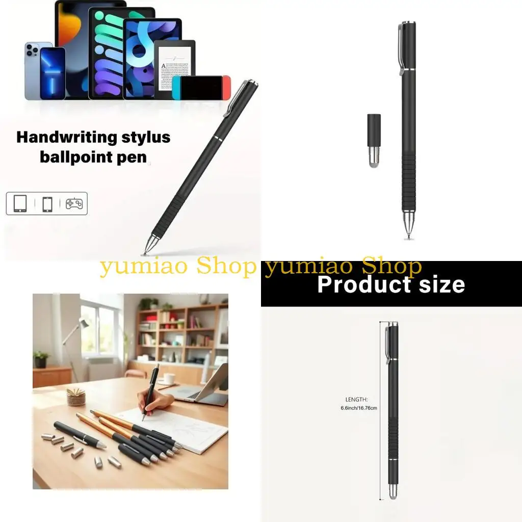 587B Styluses Pen Ballpoint For Smartphones Tablets Wide Compatibility Precise Tip Lightweight Aluminum Ergonomic Construction