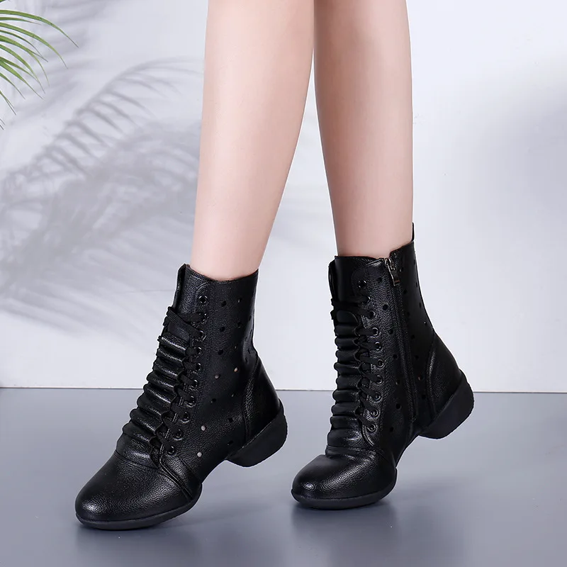 Breathable Boot New Jazz Dance Shoes Women Adult Square Dance Shoes Soft Soled Modern Dance Shoes High Top Dance Boots