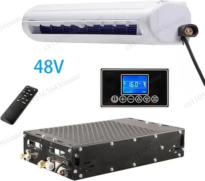 48V Silent DC Air Conditioner Ultra Thin Bottom Mount AC for RV Camper Trailer Engineering Vehicle