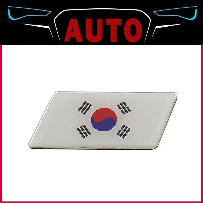 QA Badge Sticker For SUV Off Road car Engine Hood Fender trunk Tail Rear Decal Emblem 3D Premium Korea Korean National Flag