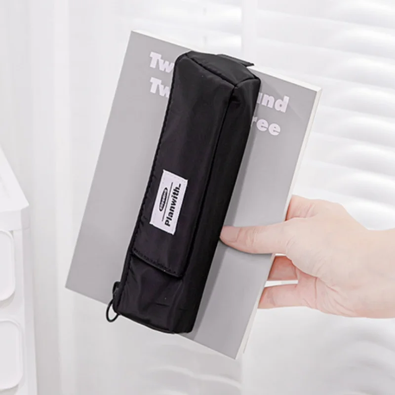 ノートパソコン用伸縮性バンドペンホルダー、大容量ペンケース、キャンバスペンバッグ、ペンスロット付き文房具ジッパーバッグ、学校/オフィス用