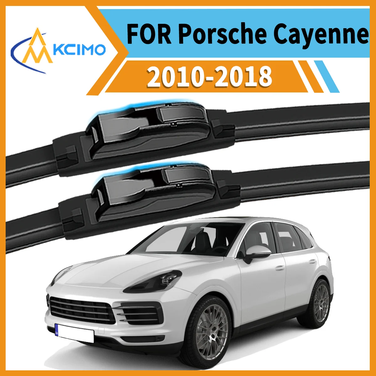 

Reliable Clarity Every Time 2 Front Wiper Blades for Porsche Cayenne E2 2010-2018 All-Season Use Durable Safe Driving Essentia
