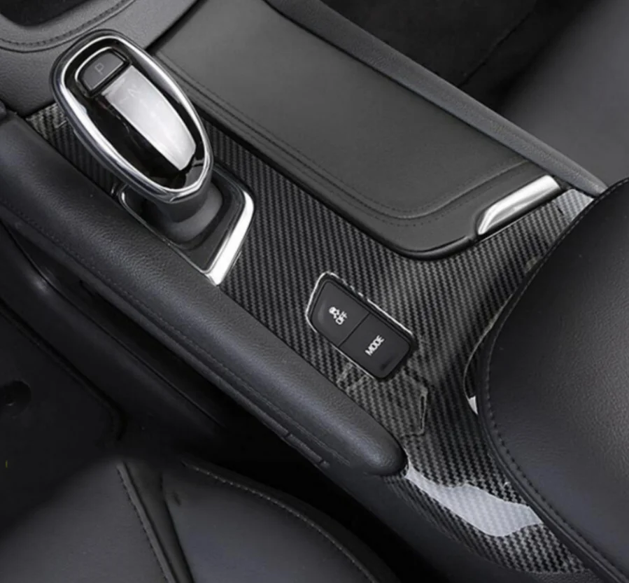 

For Cadillac XT5 2017 - 2022 LHD Central Control U-shaped Decoration U Strip Cover Trim ABS Matte / Carbon Fiber Look