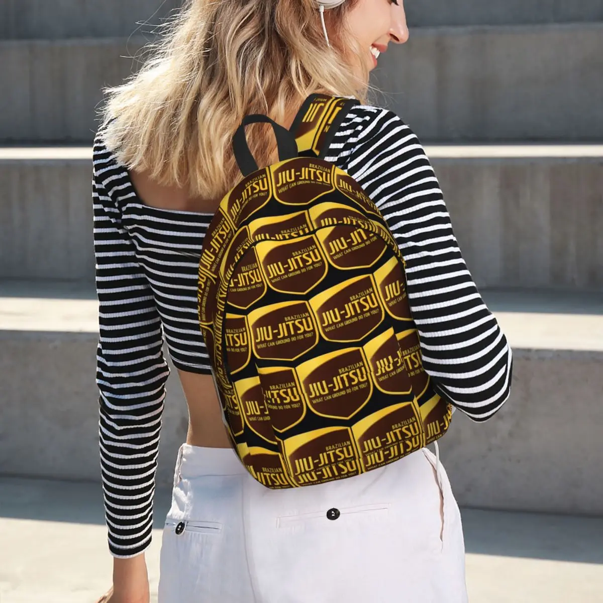 

Jiu Jitsu Student Backpack School Bag Hiking Travel Daypack for Boys Girls Fashion Bookbag Shoulder Bags