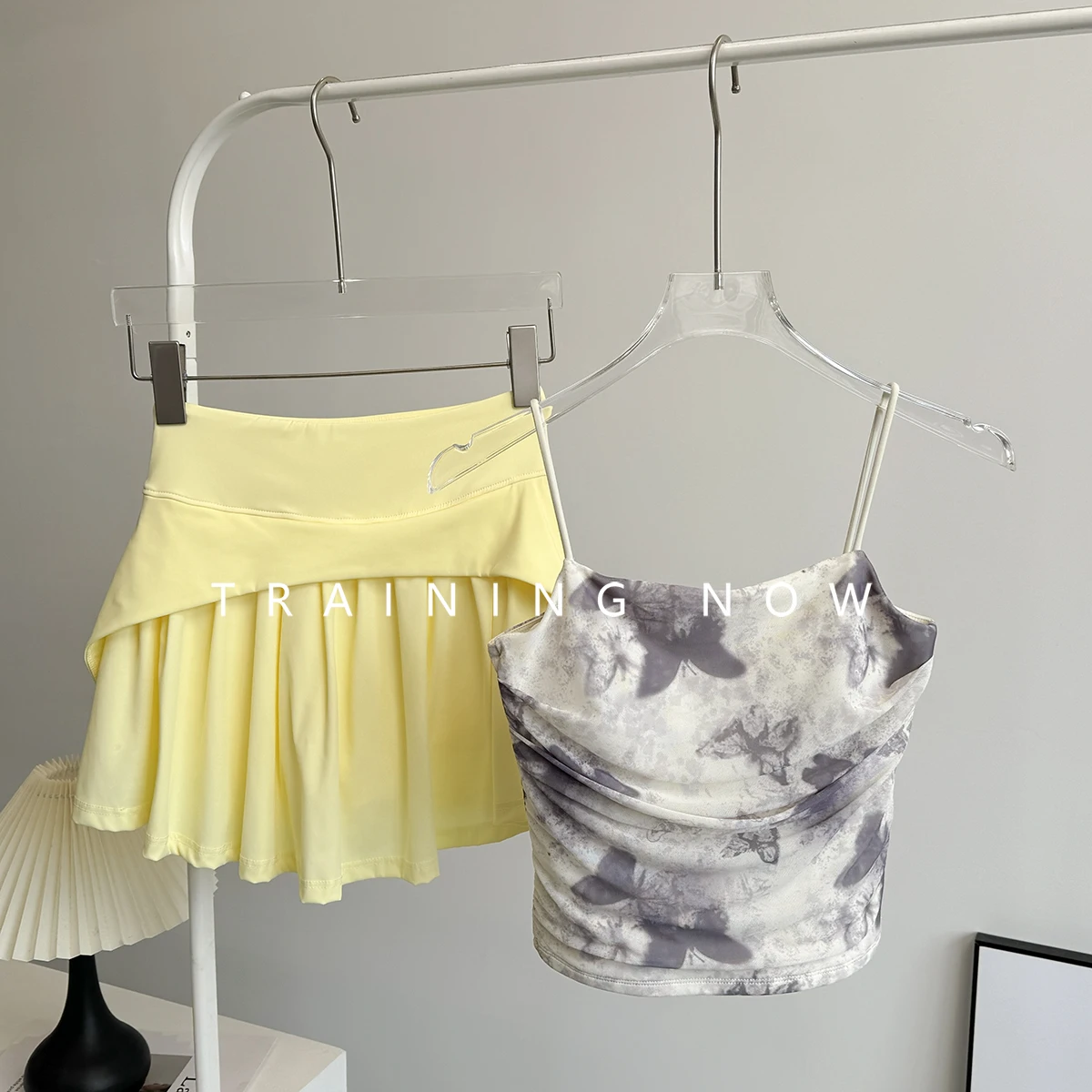 

Badminton sports suit for women in summer high-value yoga quick-drying suspender vest morning jogging fitness tennis skirt