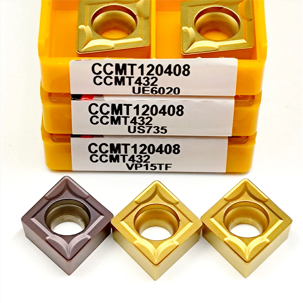 

Carbide Insert CCMT120404 CCMT120408 UE6020 US735 VP15TF CNC Turning Milling Tool for Cast Iron CCMT 120404 120408