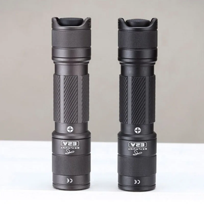 Skilhunt E2A Compact Pocket Flashlight, 600 Lumens,14500 / AA Battery, Cool / Neutral White / High CRI, Waterproof, for Camping