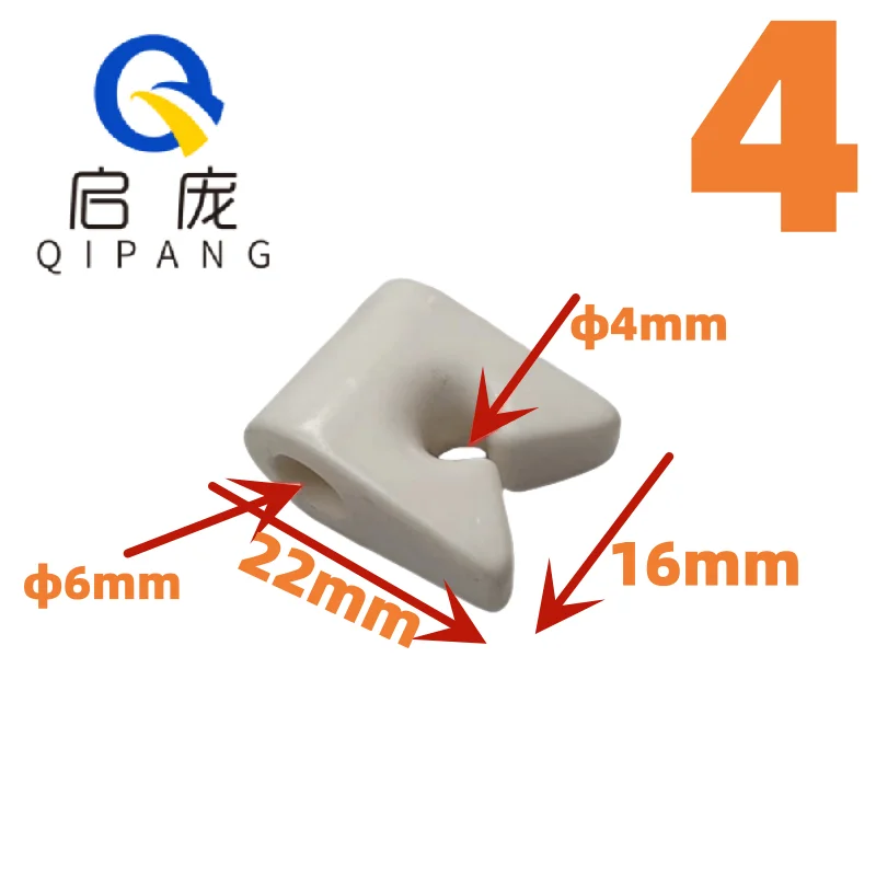 Qipang 20Pcs Available  Ceramic Eye Small Round Coil Enameled Thread Special Winding Machine Spare Parts Porcelain Bead