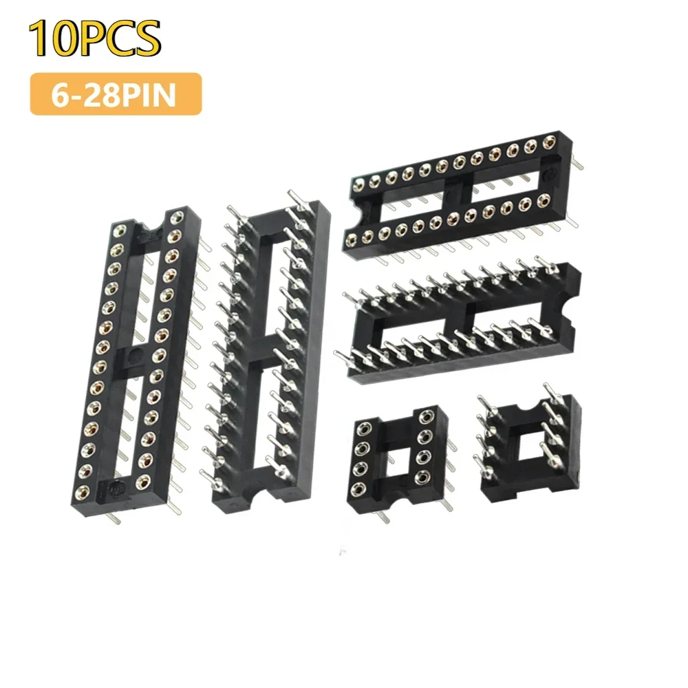 �y�Z�[�����z10���� �ی^IC�\�P�b�g DIP6 DIP8 DIP14 DIP16 DIP18 DIP20 DIP24 DIP28 2.54mm�\�P�b�g �`�b�v�x�[�X 6 8 14 16 18 20 24 28�s��