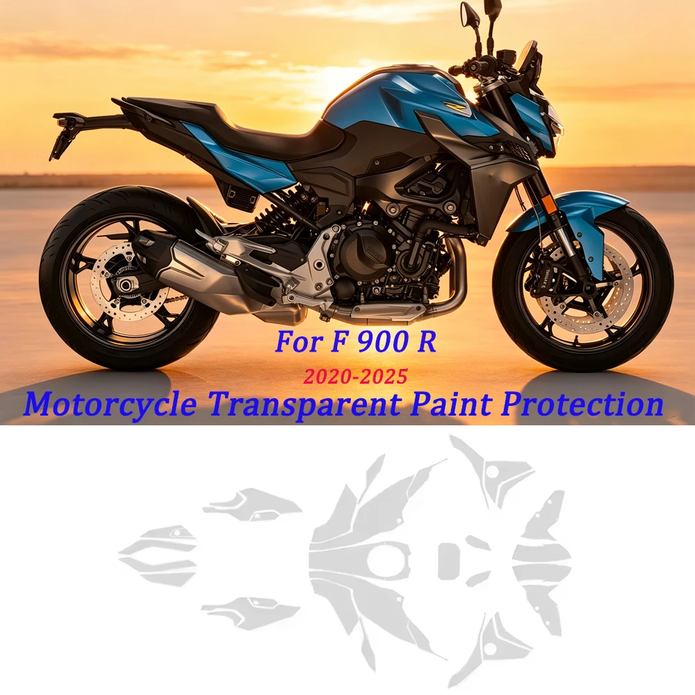 For BMW F 900 R 2020-2025 TPU Motorcycle Transparent Paint Protection Film Fits F900R PPF Fuel Tank Protective Anti-scratch Kit