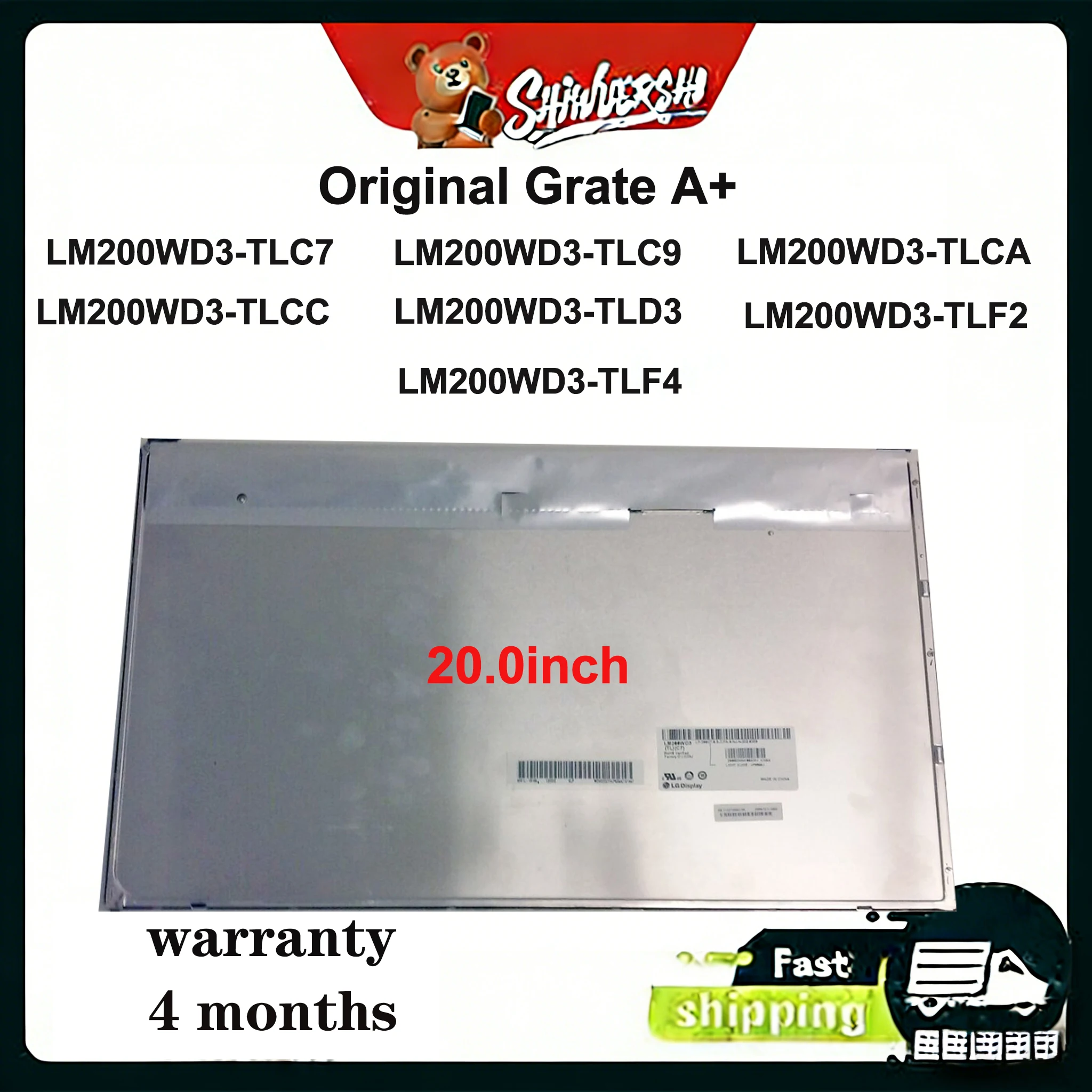 

Новый ЖК-дисплей A+ 20.0" LM200WD3-TLC7 LM200WD3-TLC9 LM200WD3-TLCA LM200WD3-TLCC LM200WD3-TLD3 LM200WD3-TLF2 LM200WD3-TLF4