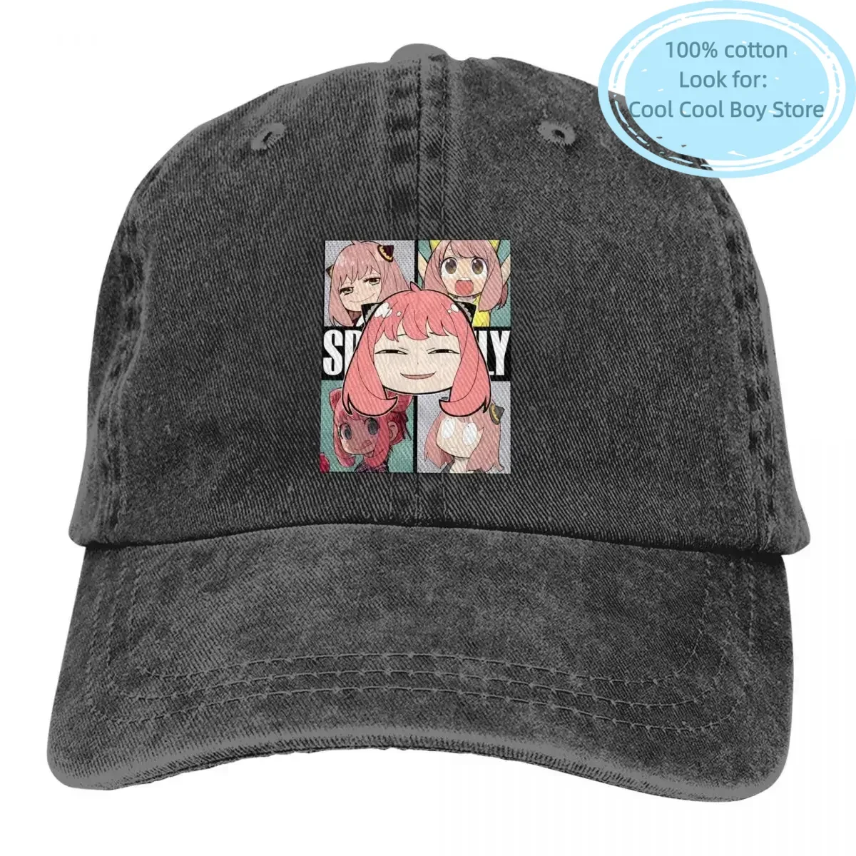 Pure Color Cowboy Hats Anya Forger Women's Hat Sun Visor Baseball Caps Spy x Family Anime Peaked Trucker Dad Hat