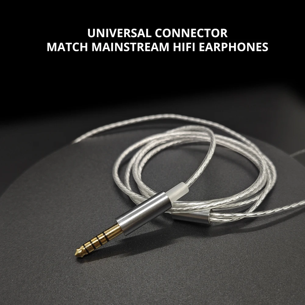 Cavo per auricolari Milo 2,5/3,5/4,4 mm MMCX/0,78 2 pin/QDC rame placcato argento Sostituisci il cavo bilanciato di aggiornamento