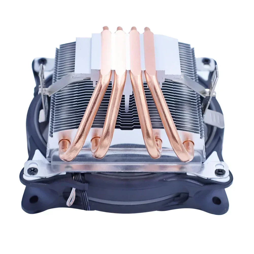 4 Heatpipes CPU Radiator Cooler 120mm RGB Low Profile Fan PWM 4PIN LGA 775 1155 1150 1151 1200 1700 2011 X79 X99 AM4 Ventilador