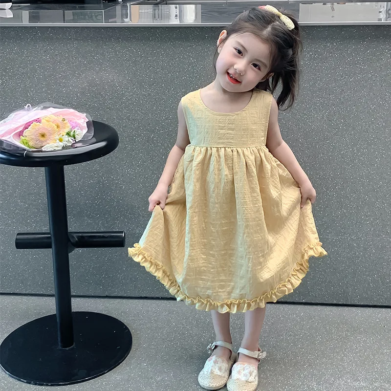 Baby Girl Dress Girls Summer Dresses 2024 New Style Summer Children Dresses Little Girls Net Red Princess Fashion Dress Summer image 3