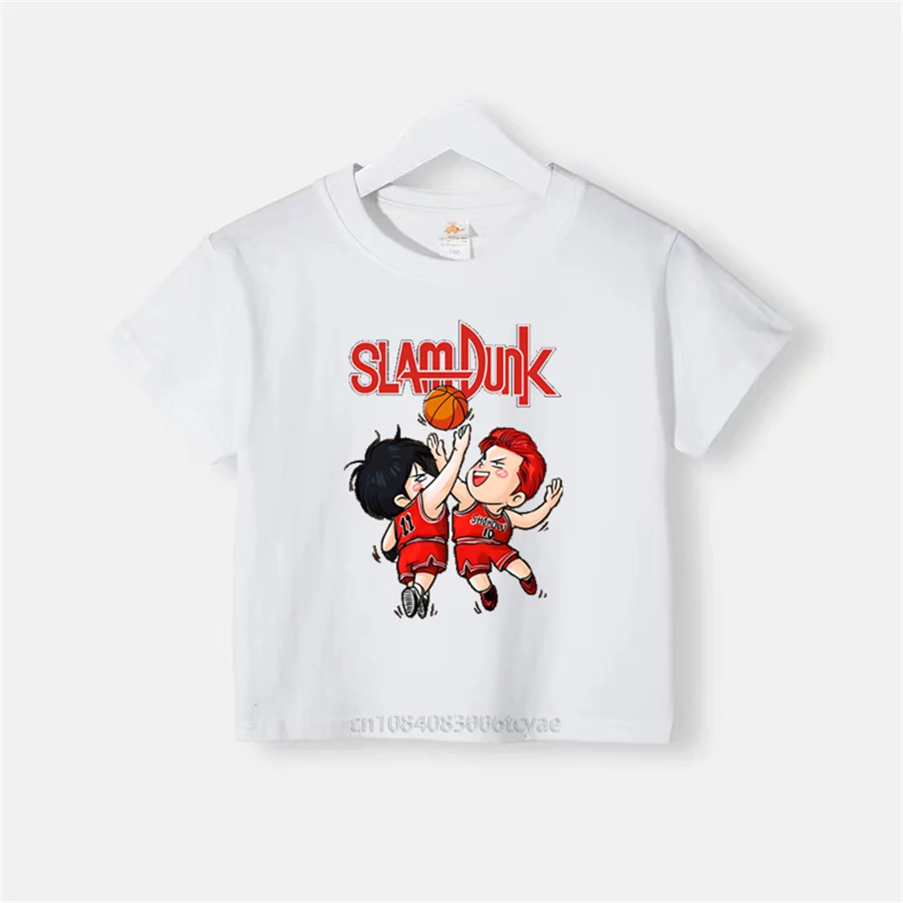 Children baby round neck cotton T-shirt Boys girls printed dunk basketball short sleeve summer fashion casual breathable top