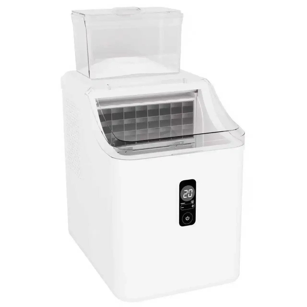 &Mini 3‑Row Square Ice Cube Maker, Small Fully‑Automatic Ice Machine for Home & Commercial