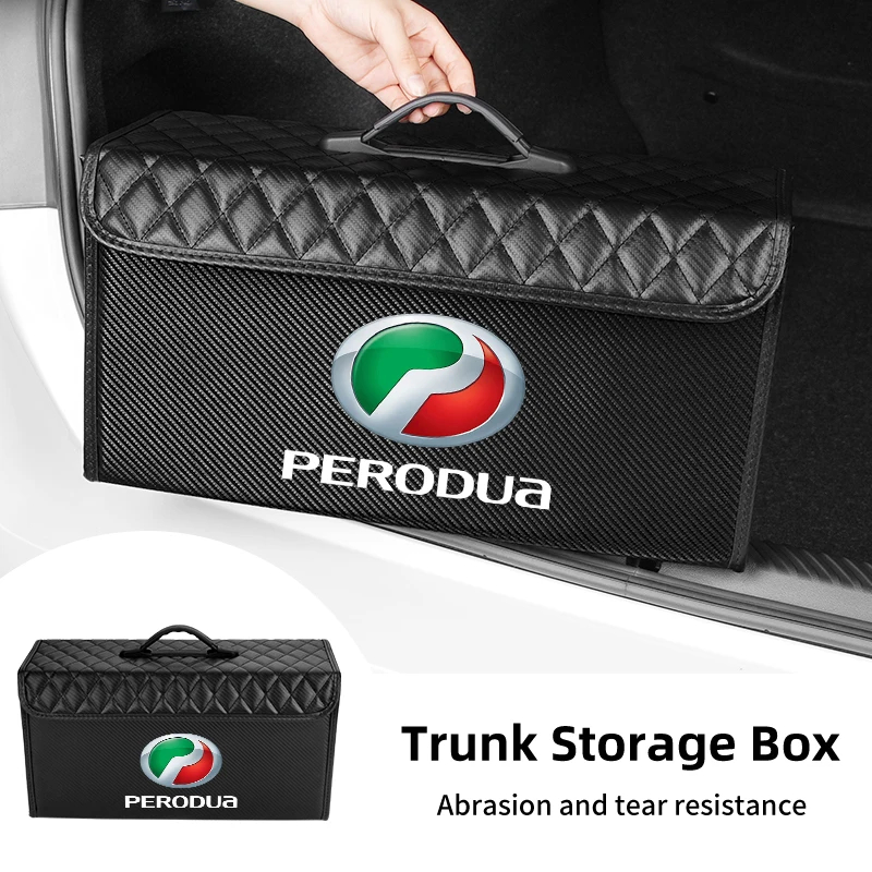 Car Trunk Storage Box Organizer Folding Stowing Tidying Container Bag Accessories  For Perodua Axia Bezza Myvi Alza Ativa Aruz