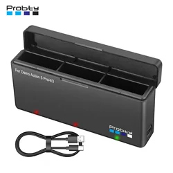 Fast Charging Case for DJI OSMO Action 5 Pro 4 3 USB-C Battery Charger Box for DJI Action Camera Accessories