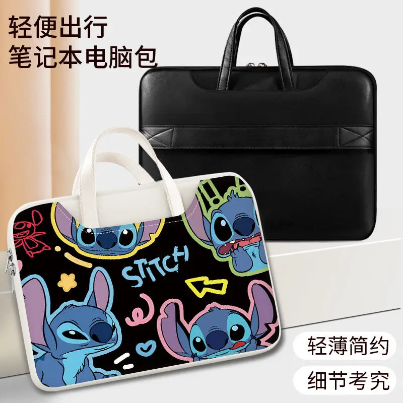 New Disney Stitch PU computer bag portable suitable for notebook Lilo and Stitch Apple macbook pro 15.6 14 16 inch holiday gift