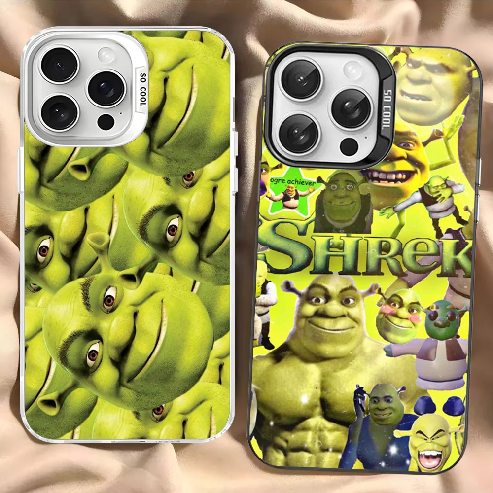 

Cartoon Moive S-shreks Phone Case For iPhone 16 15 14 13 12 11 Pro Max X XR XSMAX Matte Shockproof Back Cover