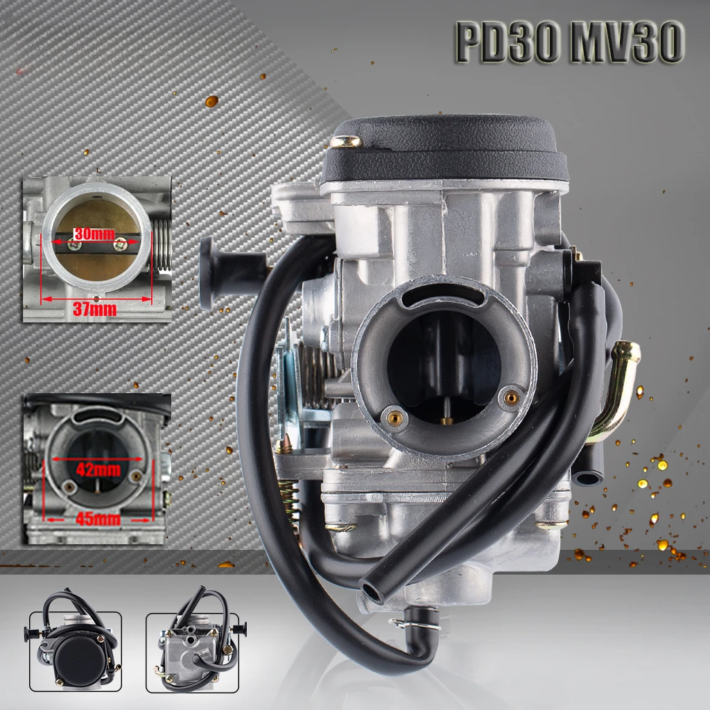 

Motorcycle PD30 Carburetor For JIANSHE QingQi 250 JS250 QM250GY GXT250 ATV Quad Motercross Parts 30mm Carburador