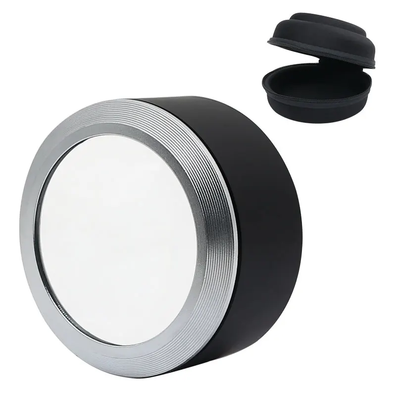 5X Illumination Paperweight Magnifier 3 LED Dome Desktop Magnifying Glass 68 mm Optical Glass Lens Reading Magnifier