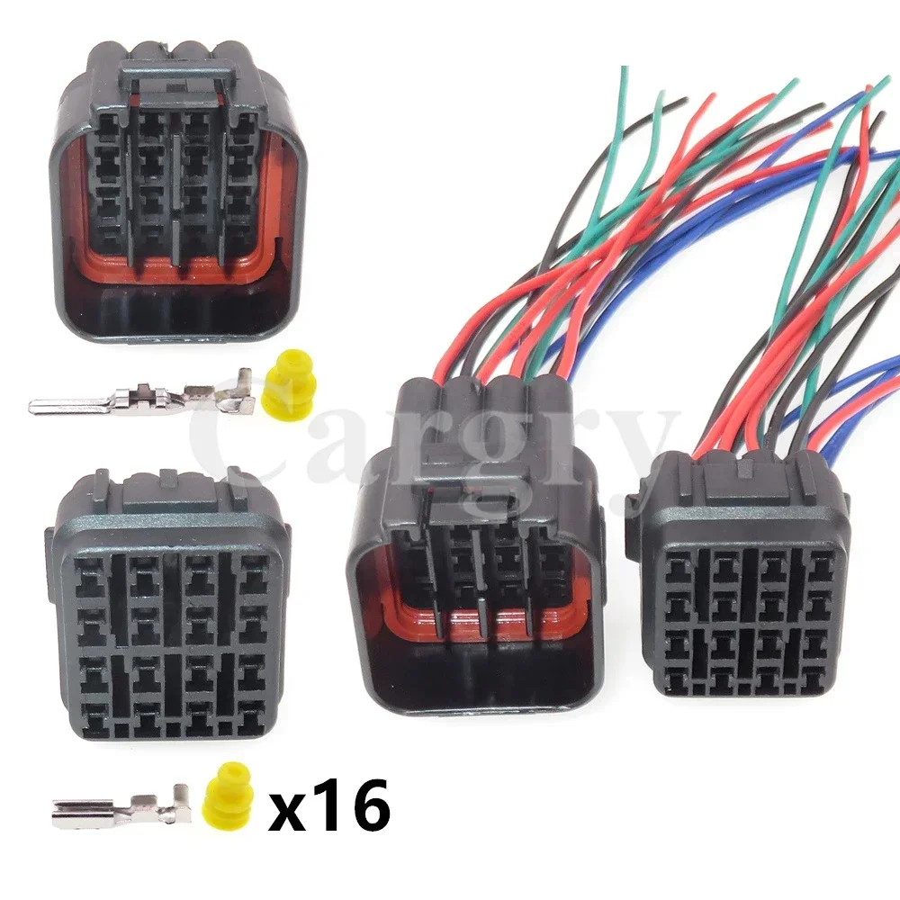 

1 Set 16P 6188-0353 6181-6457 6185-0510 Automobile Waterproof Socket AC Assembly Car Headlight Cable Harness connector